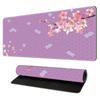 Sakura Cherry Blossom Desk Mat Black Wave Texture Gaming Mouse Pad NonSlip Rubber Keyboard Mat Stitched Edge Table Pad