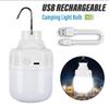 Waterproof LED Lamp Bulbs USB Rechargeable Camping Light New Emergency Light  Camping