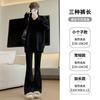 Black Micro-flared Pants Children's New Autumn and Winter High-waisted Thin Narrow Wide-leg Pants Casual Thickened Velvet Sweatpants