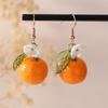 Cute 3D Fruit Pendant Earrings Vibrant Color Y2K Fashion Jewelry for Teen Girls Daily Outing Party Gifting