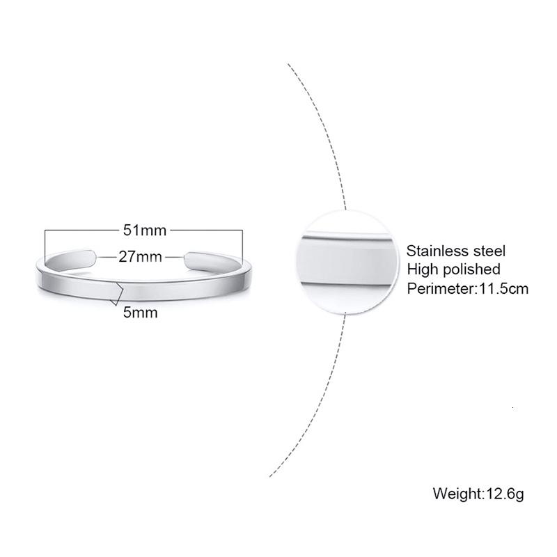 5mm Personalized Bracelet Custom Name ID Tags Cuff Bangle for Girls Boy Engraved Jewelry