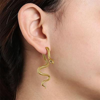 1 paar Gothic Schlange Lange Ohrringe Für Frauen Mädchen Hip Hop Punk Abnehmbare Schlange Ohrringe Schmuck Zubehör Halloween Geschenke