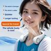 USB Hanging Neck Fan Portable Bladeless Mini Rechargeable Mute LED Digital Display Electric Air Cooler Handheld