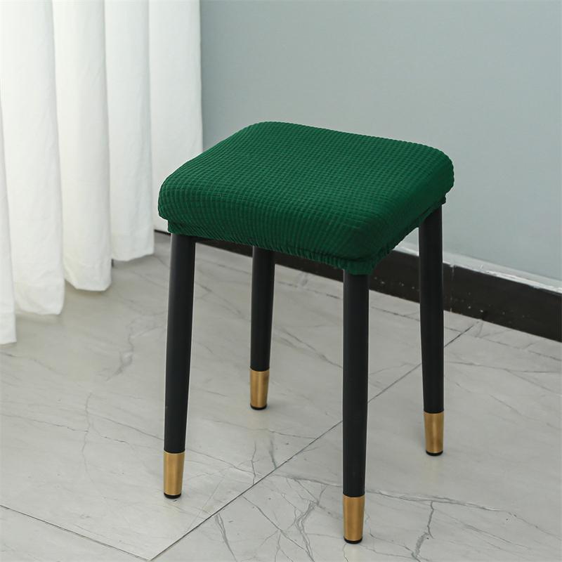 1pc Thickened Small Square Stool Dustproof Protective Cover Elastic Chair Stool Cover Home Decorative Chair Cover