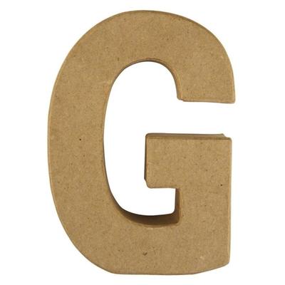 15 Cm Papier-mâché Alphabet Letter G