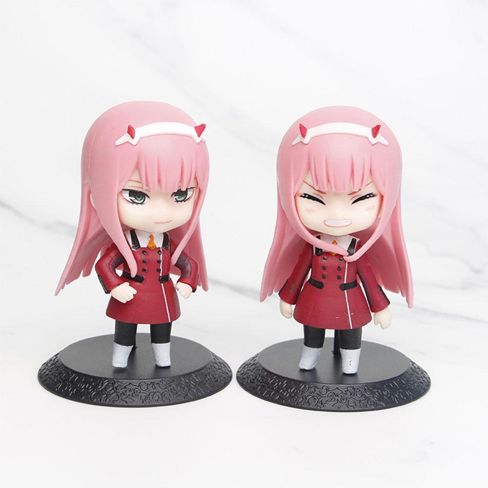 10CM DARLING in the FRANXX Figure Zero Two Three Q-version Figures Stand Animation Model Toys Gifts Collection Decoration PVC