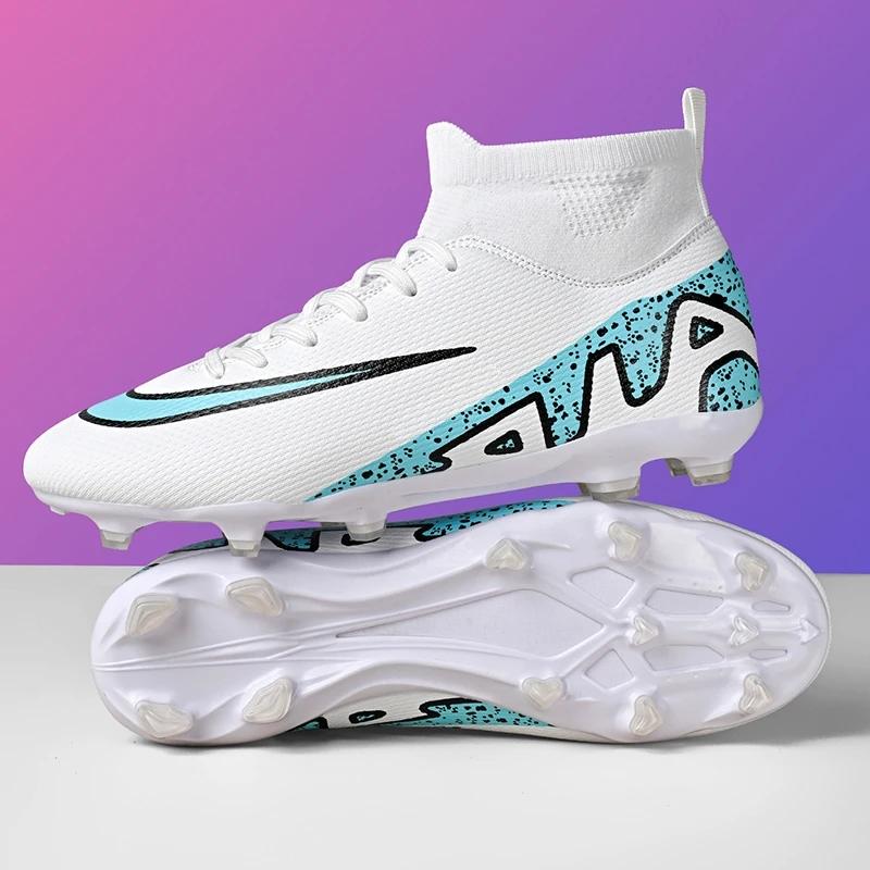 Professional New Men Soccer Shoes Comfortable Boys Sneakers Match Football Boots Ankle Non-Slip TF/FG Sports Shoes Unisex