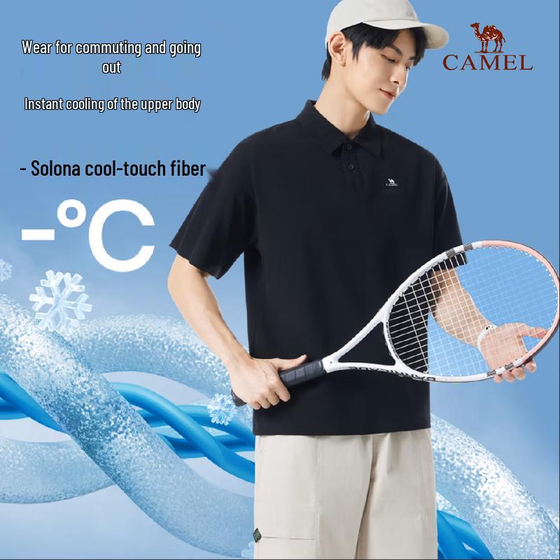 CAMEL Men s Quick-Dry Ice-Feel Polo Shirt XL