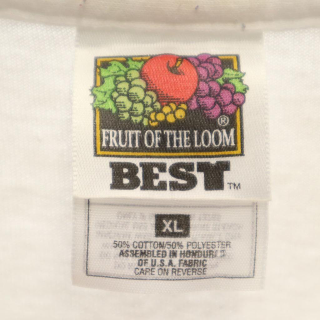 FRUIT OF THE LOOM 90s Old Short sleeve T-shirt XL white Single stitch Men's Used