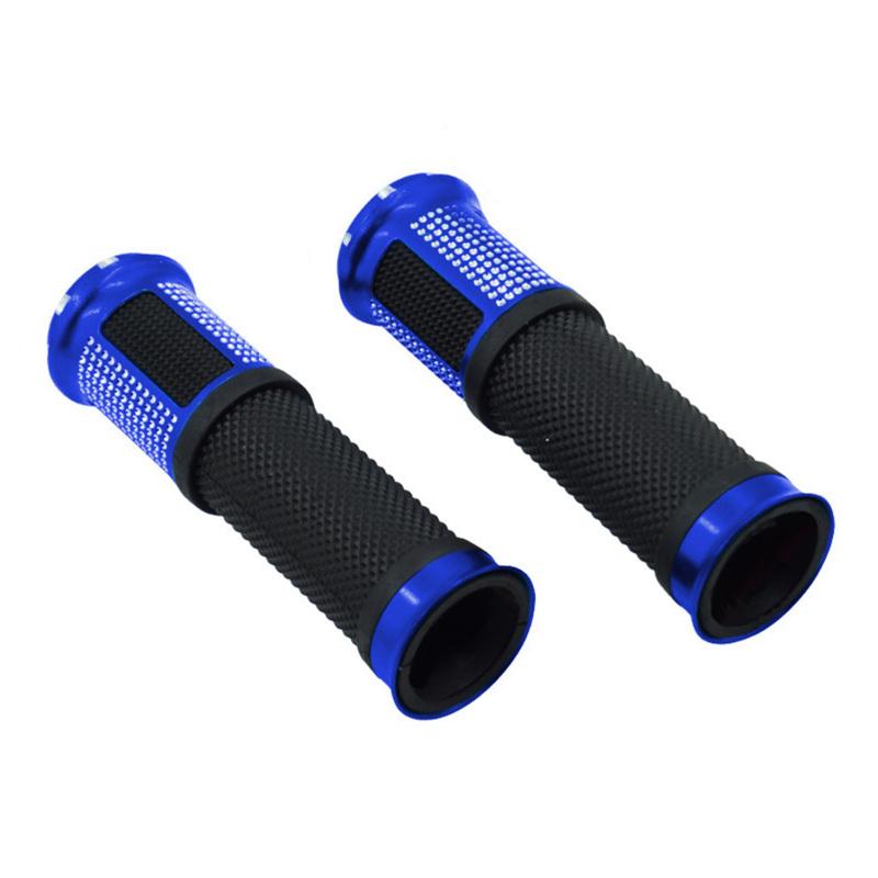 1 pereche de mânere de mână pentru motociclete CNC aluminiu din cauciuc moale mânere de ghidon de accelerație universale 7/8" stânga