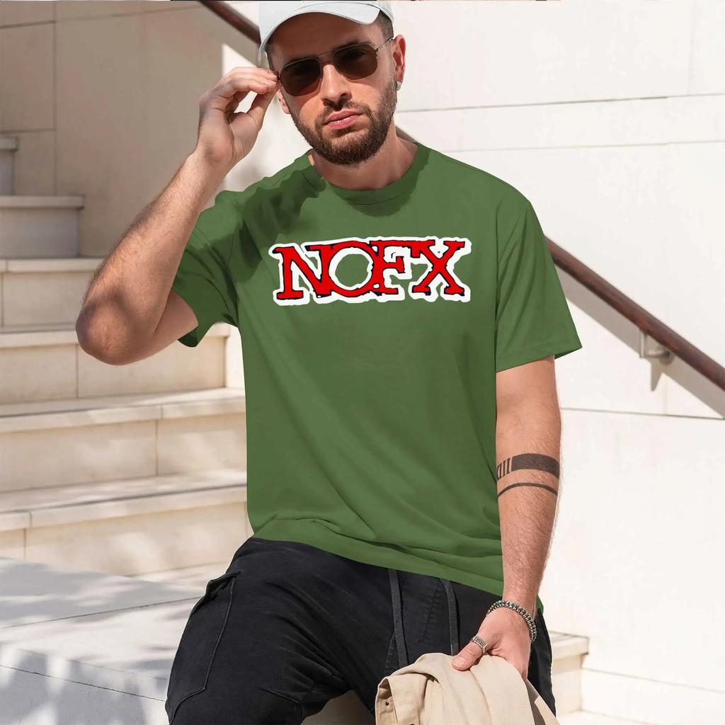 Nofx 2026 Nuova Moda Pesante Popolare Stampa Retrò Divertente Girocollo T-shirt Per Comfort Quotidiano
