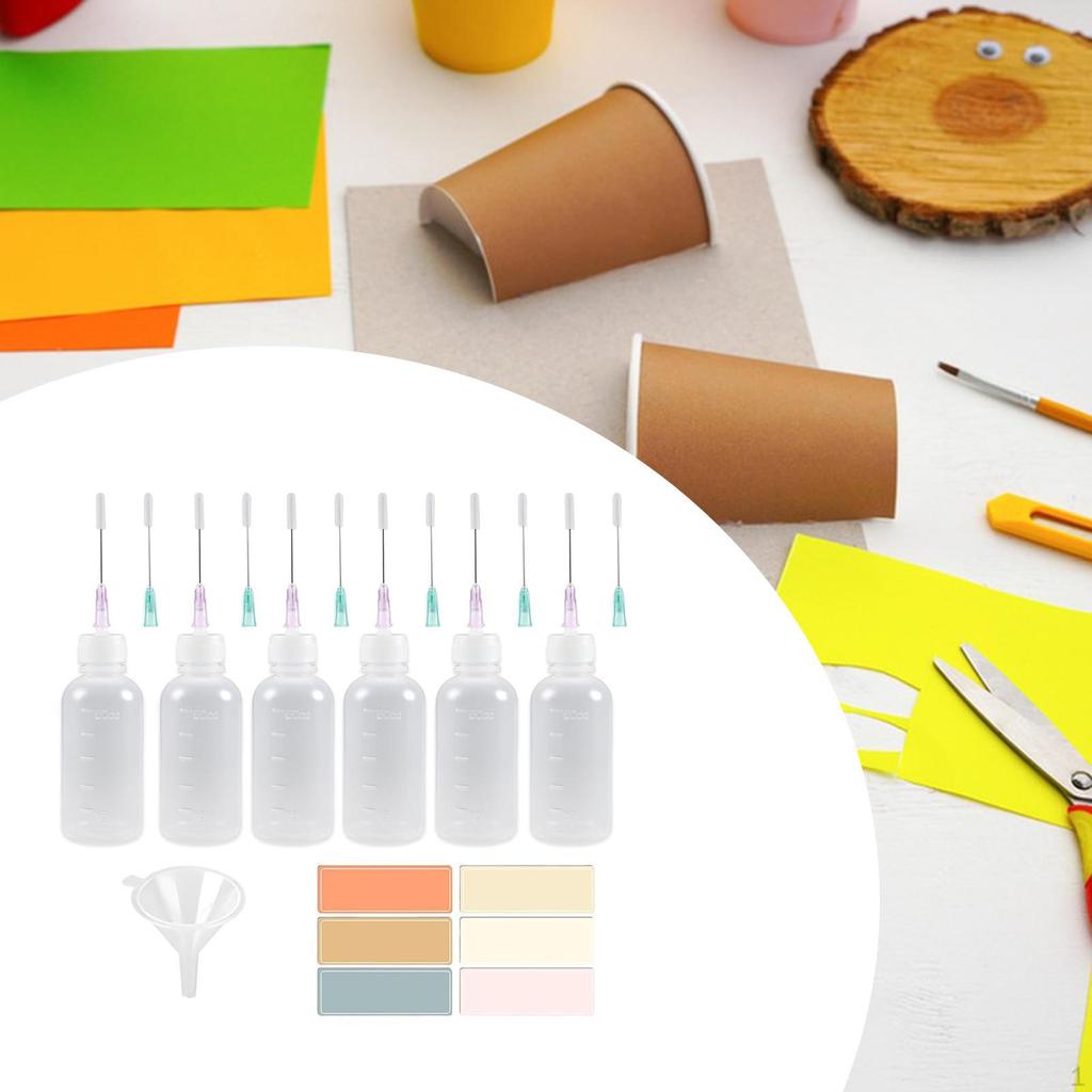 Precision Applicators Oil Dropper Bottle Bottles and 12 Tips 50cc Empty Oiler for DIY