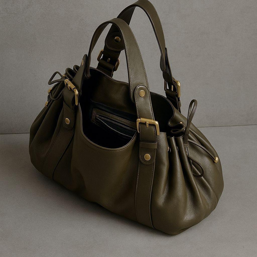 2026 Women's Crossbody Simple Handbag Commuter Shoulder Bost Bag Stylish Versatile Work Bag Soft Polyester Interior
