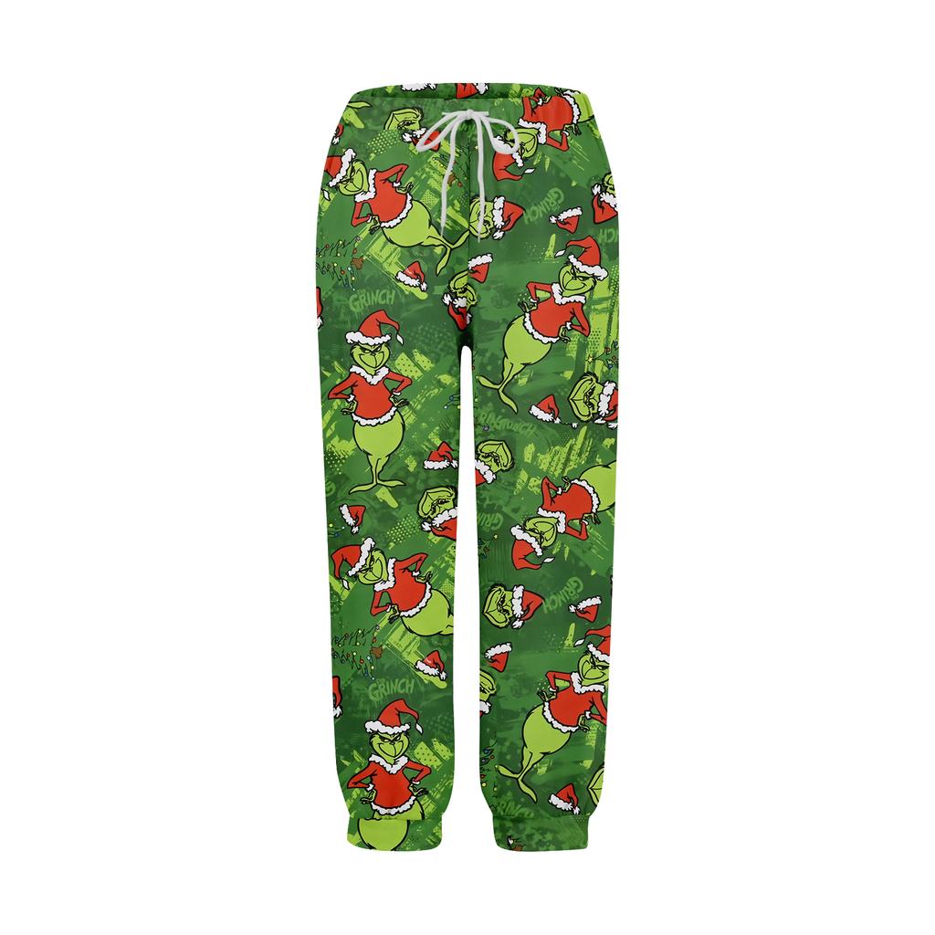 Women's Casual Fashion Home Print Velvet Sweatpants