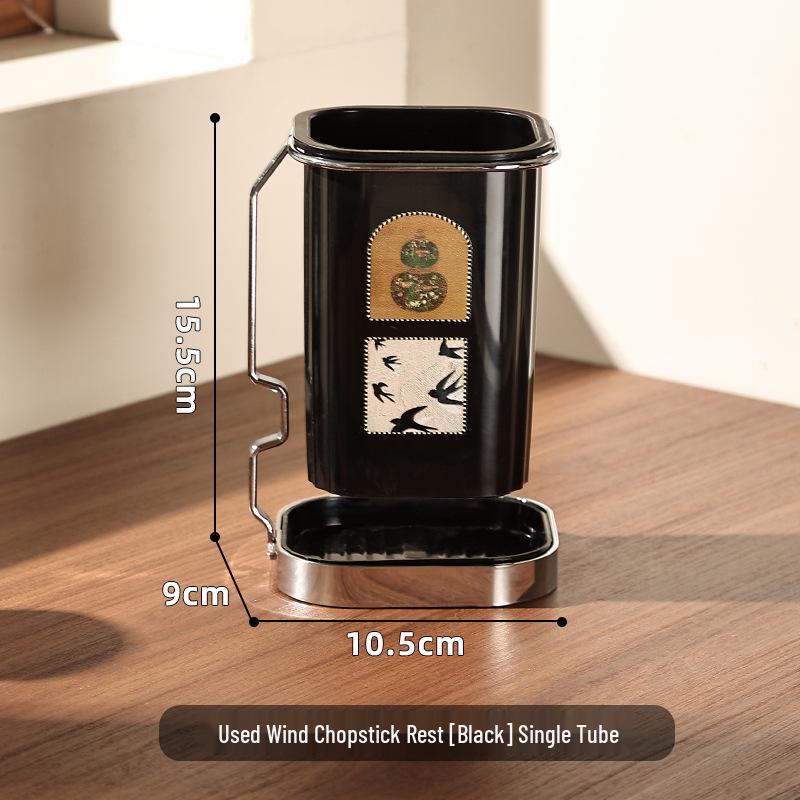 Punch-Free Wall-Mounted Chopstick & Spoon Holder - Multi-Functional Kitchen Draining Rack