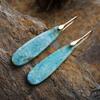 High Quality Light Luxury Long Water Drop Natural Stone Exaggerated Earrings Earrings Popular Niche Jewelry