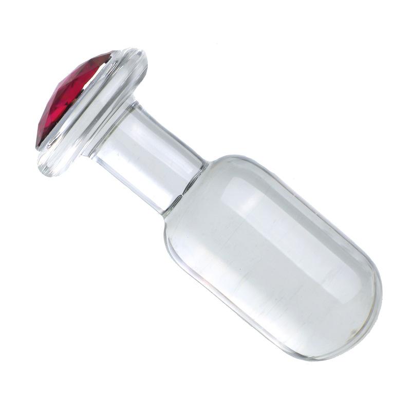 New Go out wearing Contact Anal plug Glass Butt Plug Crystal Ball Anal Beads Fake Penis Glass Anus Dildo Adult Masturbation Toys