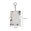 Acrylic Kpop Photocard Holder Keychain 3 Inch Wings Stars Idol Card Display Protector Transparent Cartoon Card Holder