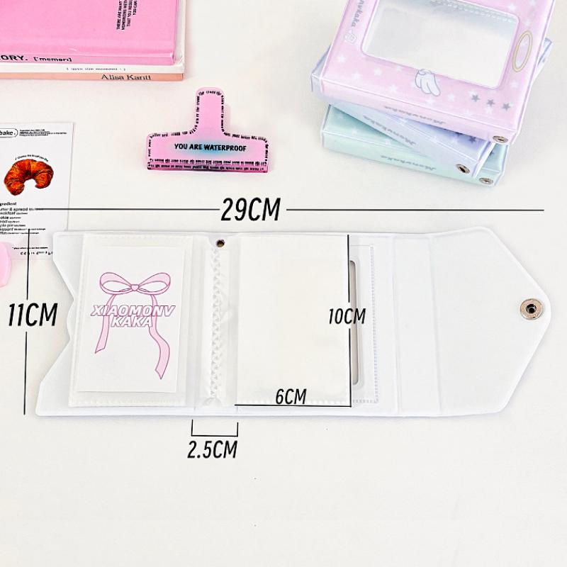 Cartoon 40 Pockets Angel Wings Photo Card Pouch Style Album For 2.3x3.9 Inch Mini Handy Name Card K-pop Star Album With Button