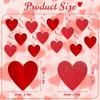Glitter Red Hanging Heart Swirls Decorations, 40Pcs Valentine's Day Love Heart Streamers Ceiling Hanging Swirls for Romantic Galentines Anniversary