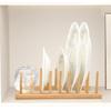 2025 DIY Locker Bamboo Drain Rack Wooden Plate Rack Dish Rack Kitchen Organizer for Plates/Cutting Boards/Plates/Cups/Pot Lid
