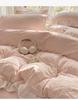Class A Winter-Ready Milk Velvet Lace 4-Piece Set: Soft, Double-Sided Coral Fleece in Cream Style