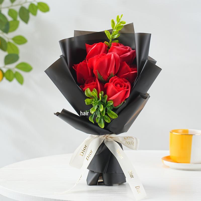 Scented Soap Rose Bouquet: Perfect Gift for Mother's Day, Valentine's, Birthdays - Ideal for Girlfriends, Moms, Besties, Teachers.