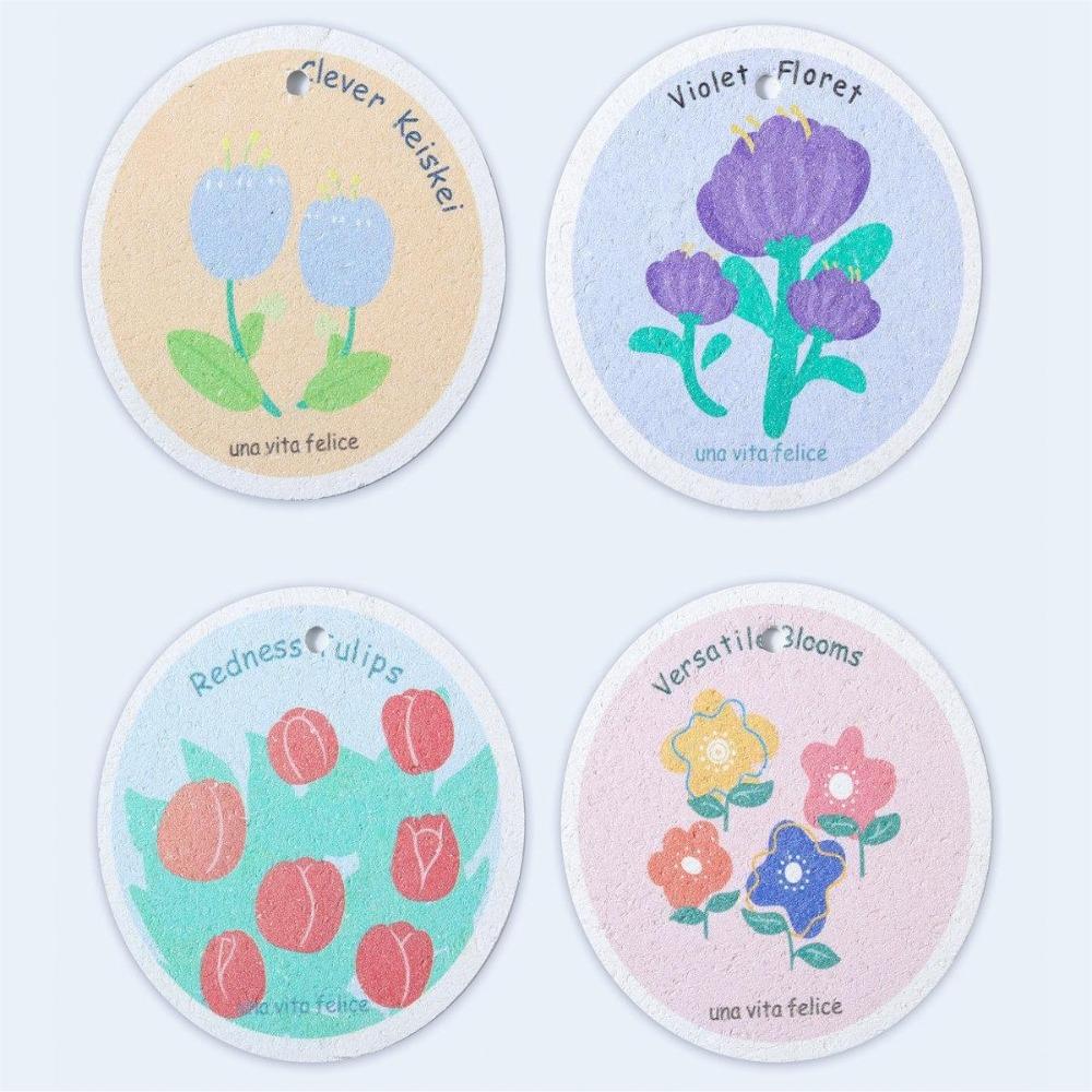 4Pcs Magic Wipe Cleaning Sponges Cotton Scouring Pads Wood Pulp Dishwashing Sponge Melamine Dishcloth Wood Pulp Washing Tool