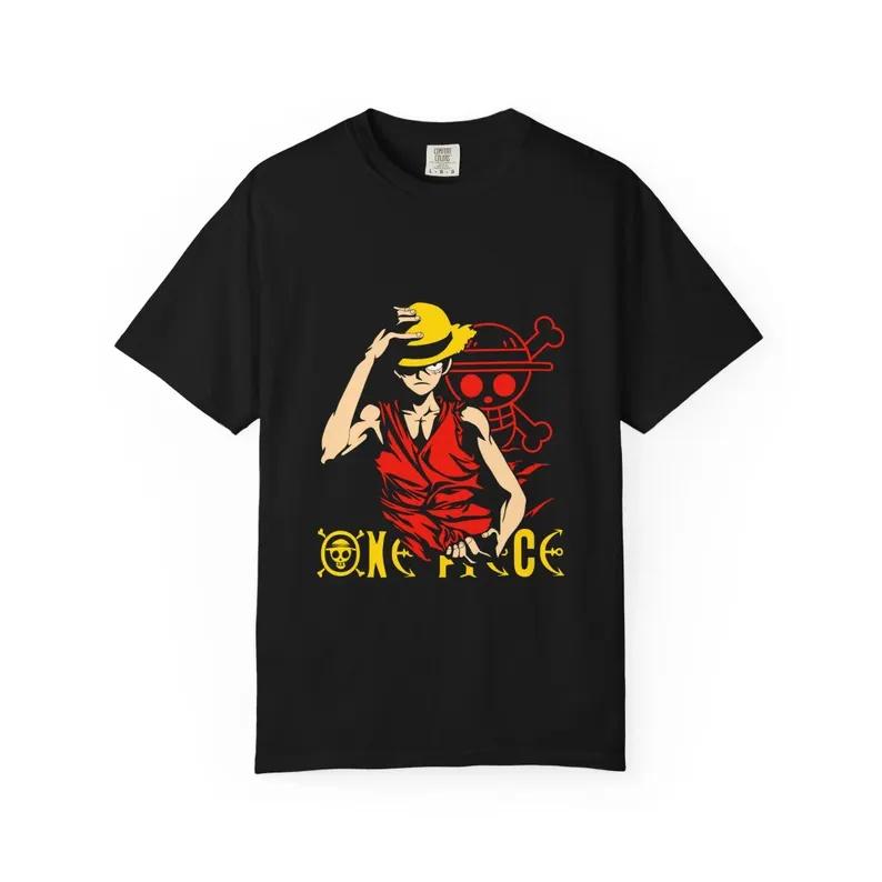 2026 New One Piece Unisex and Womens Oversized Summer Tshirt Anime Cartoon Tee Streetwear Short Sleeves Parentchild Outfits