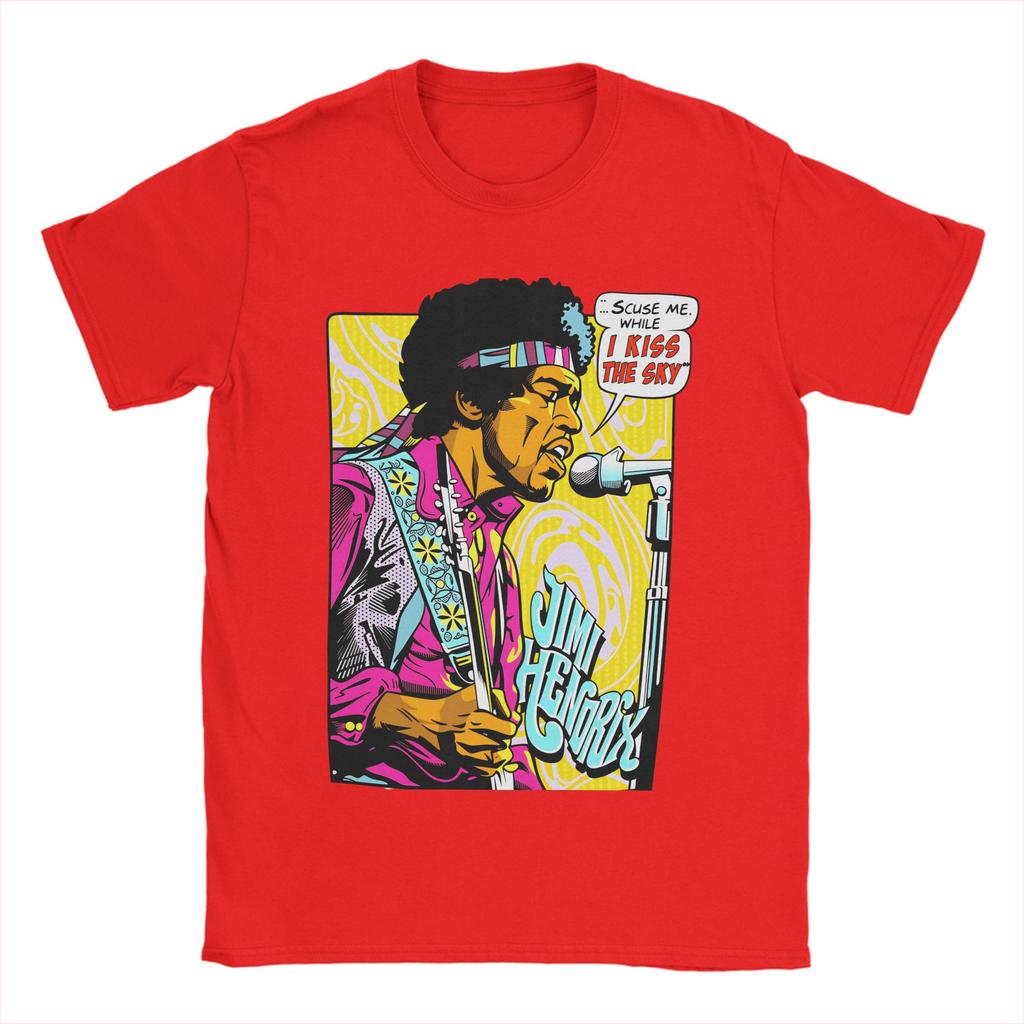 Jimi Hendrix TShirt Summer Fashion TShirts Man Cotton ONeck Oversize Tees Short Sleeves Street Style Tops