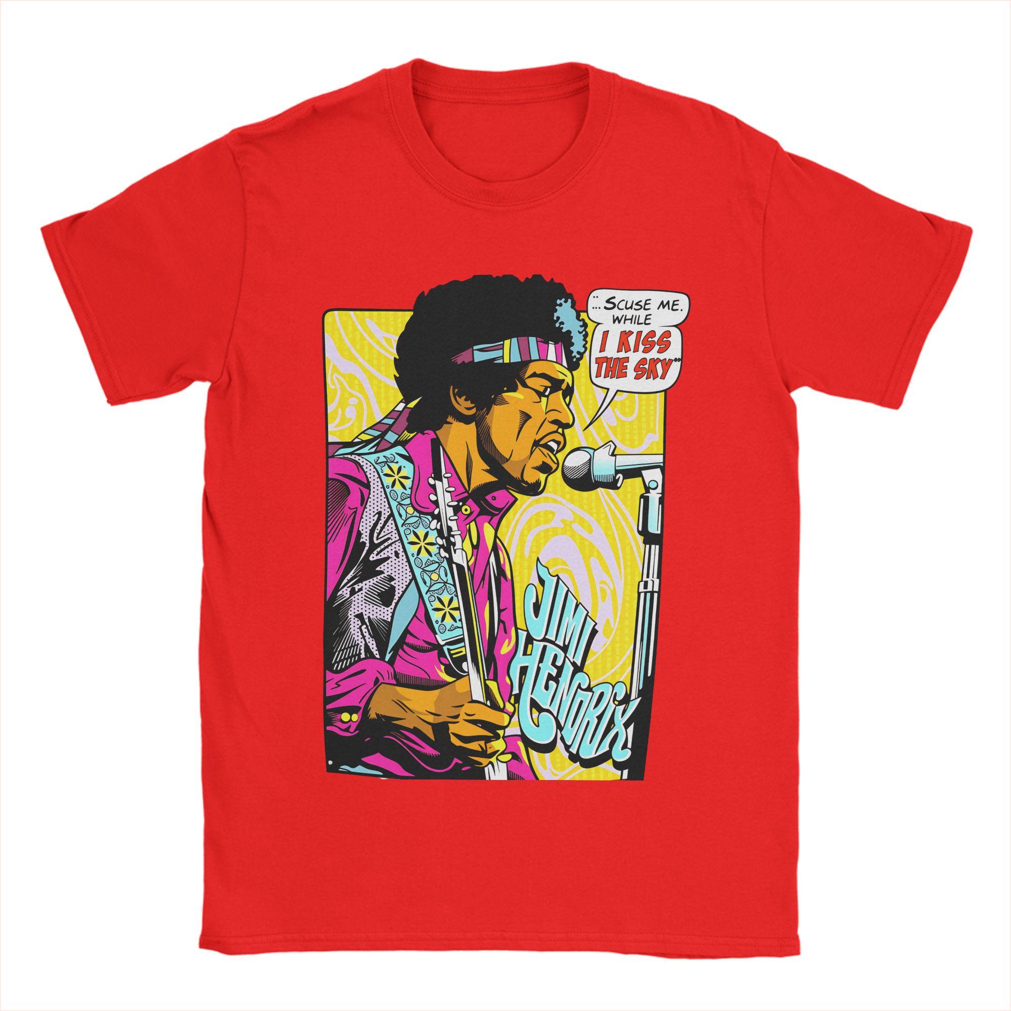 

Jimi Hendrix TShirt Summer Fashion TShirts Man Cotton ONeck Oversize Tees Short Sleeves Street Style Tops S