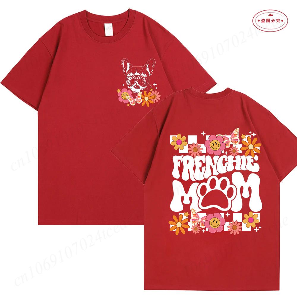 Frenchie Mama Unisex TShirt Bulldog Dog Lover Tees Fashion Print Graphic Tops Summer Short Sleeve Shirt Harajuku Female Clothing