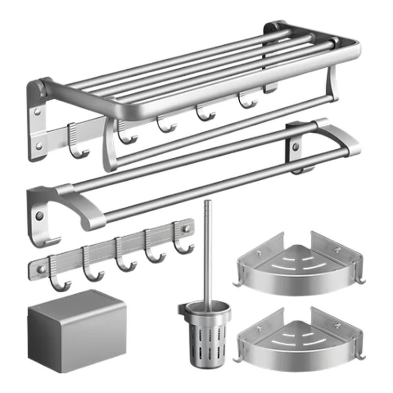 Carben Space Aluminum No-Drill Bathroom Towel Rack & Storage Shelf