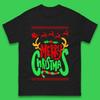 Merry Christmas Santa Claus Reindeer Antlers Mens T Shirt Womens Tops Tees