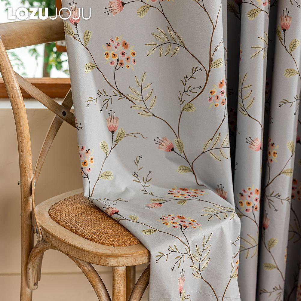 1PC LOZUJOJU European Luxury 100% Blackout Blackout Curtain Vintage Floral Curtains Curtain for Bedroom Living Room Balcony Window for Home Decor