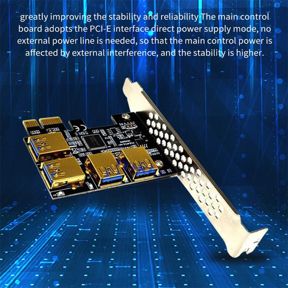 BTC Devices Multiplier Hub Adapter PCI Express Riser Card Expansion Card For Bitcoin Mining Miner