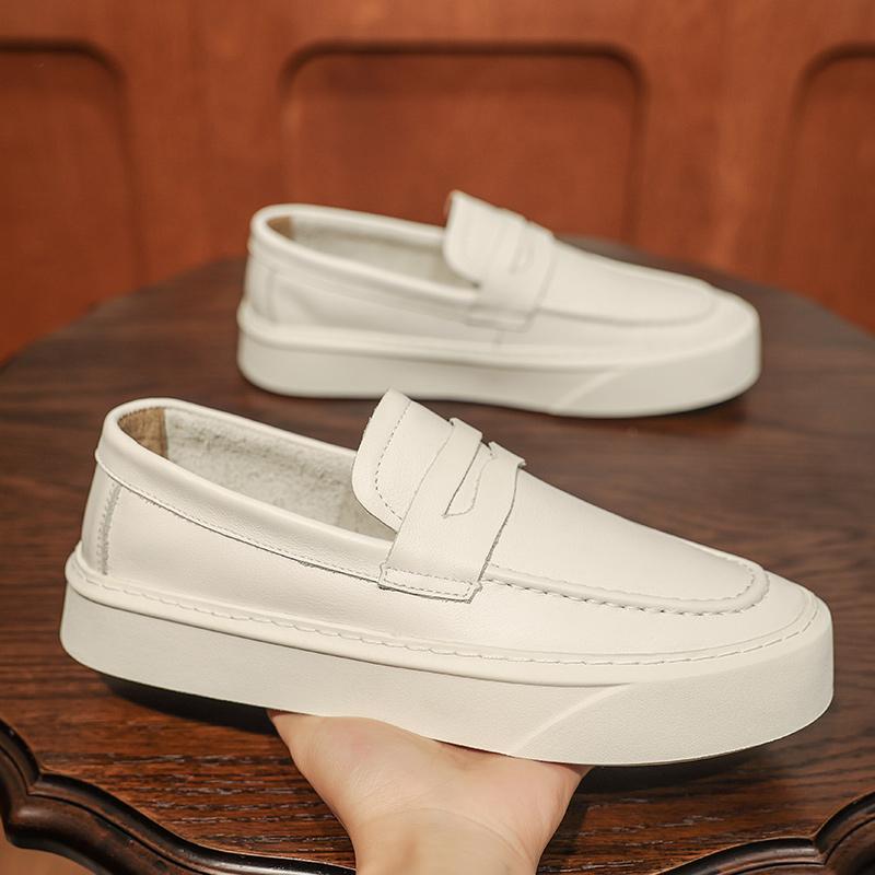 Britský styl Pánské mokasíny z pravé kůže Ručně šité Business Casual Loďková obuv Klasické řidičské ploché boty Měkká podrážka Volnočasová vycházková obuv