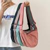 Large capacity niche casual nylon dumpling bag for men and women, student shoulder bag, new women's bag