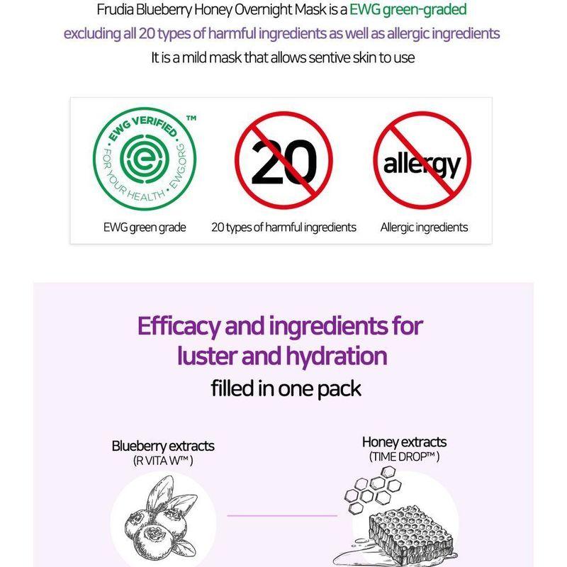 Frudia Blueberry Honey Overnight Mask Set