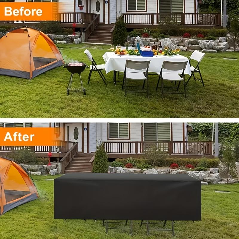 14 Universal Size Sunproof and Windproof Rectangular Patio Covers Tear Resistant Outdoor Square Table and Chair Protective Cover