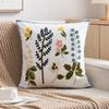 Flower Pillow Cover Towel Embroidered Sofa Throw Pillow Cover Decorative Square Cushion Case for Sofa Bedroom 45x45 Pillowcase