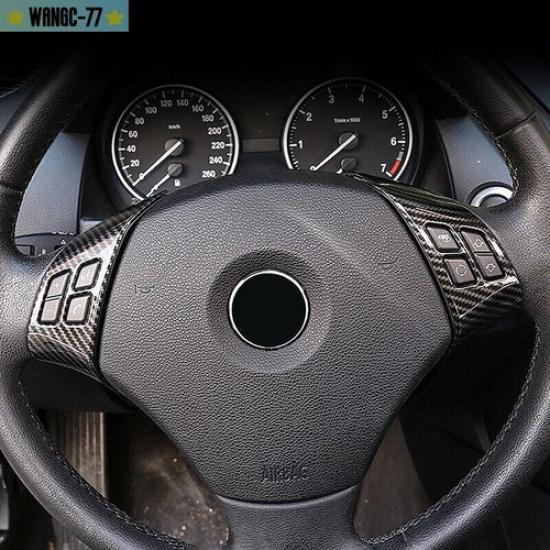 For BMW 3 Series E90 ABS Carbon Fiber Steering Wheel Buttons Frame Decor