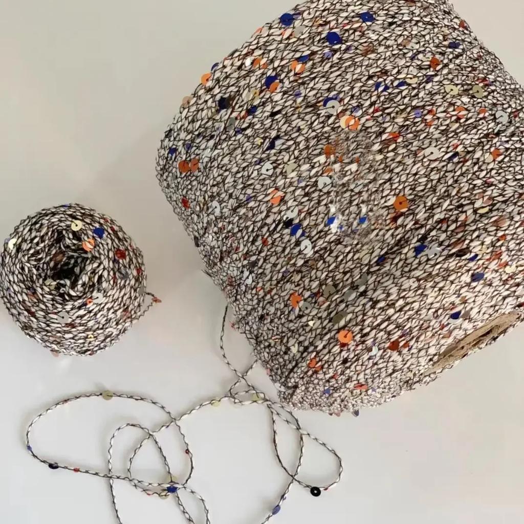 250g Handmade Size Sequin, Internet Famous BC Sequin Sweater, Same Style, Colored Yarn, Hundred Matching Thread, Yarn