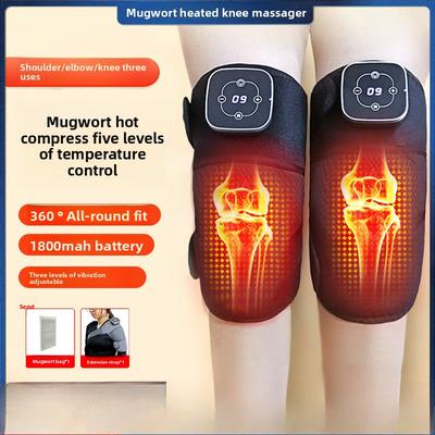 New Electric Heating Knee Pads, Hot Compress, Vibration Knee Massager, Warm and Cold-proof Old Cold Leg Knee Joint Massage Instrument