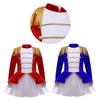 Stage Performance Costume Girls Christmas Circus Leotard Shiny Tassel Epaulet Tutu Jumpsuit for Festival