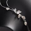 Exquisite Necklace Faux Pearl Tassel Leaves Pendant Beautiful Accessories Sweater Chain Jewelry Gift for Women