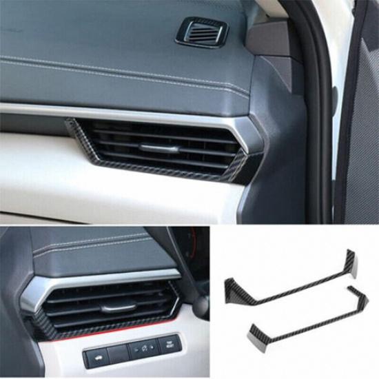 For Nissan Altima 2019-2024 Carbon Fiber Console L&R Air Outlet Vent Frame Trim