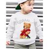 Kids Sweatshirt Autumn/Winter Fashion -Neck Brushed Sweatshirt Toy Bear the Game Cartoon Print Loose Fit Casual Long