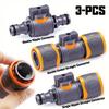 3pcs Garden Hose Connector Set Quick-Connect Hose Adapter For Spray Wash Guns Ball Valve Quick-Connect Extension Adapter