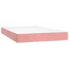 347773 vidaXL Pocket Spring Bed Mattress Pink 120x200 Cm Thickness 20 Cm Velvet